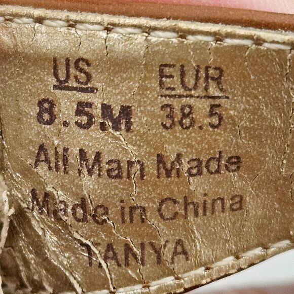 Sam Edelman Tanya Sandals Womens 8.5 M Brown Thong Flip Flop Cork Wedge Heel - Picture 3 of 10